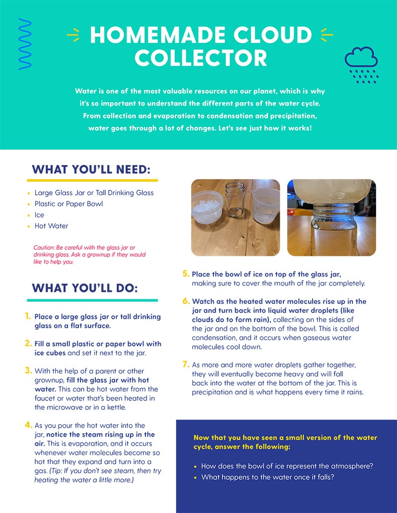 Download Instructions to make your own cloud collector